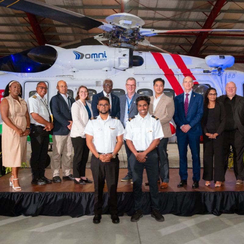 Omni celebrates first-ever Guyanese nationals as offshore heli pilots