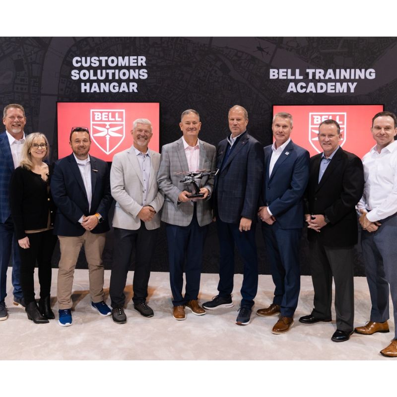 Air Methods signs for 3 B407GXis and accepts delivery of a 429