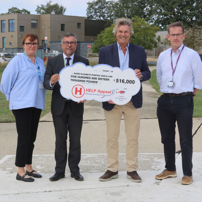 The HELP Appeal donates £516K for new helipad at Kings Lynn