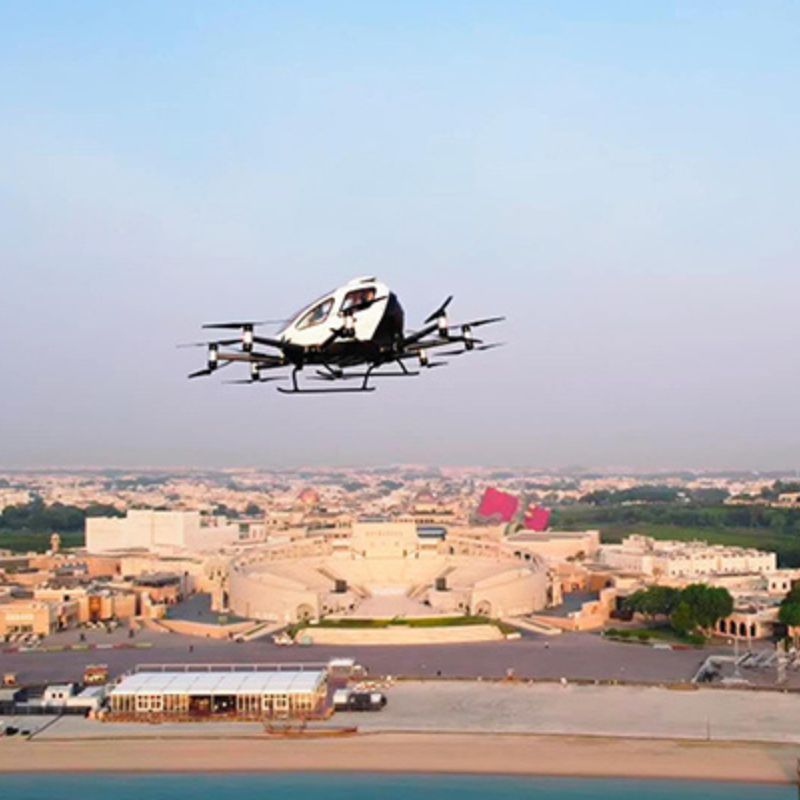 EHang EH216-S Conducts Urban Human-Carrying Pilotless eVTOL Flights in Middle East
