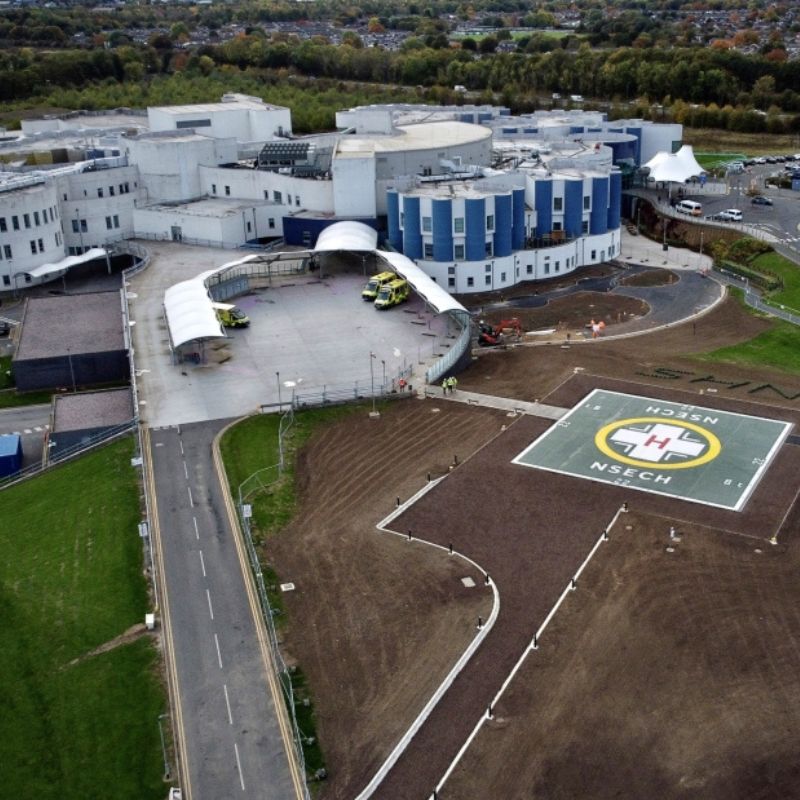 New helipad opens at Northumbria Specialist Emergency Care Hospital