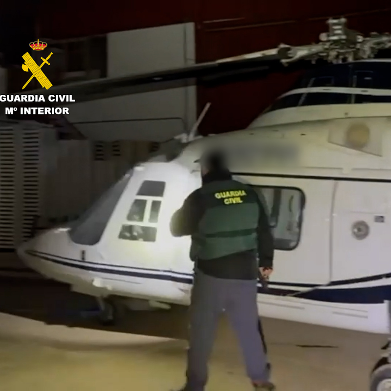 Spanish Guardia Civil seize drug-running helicopter