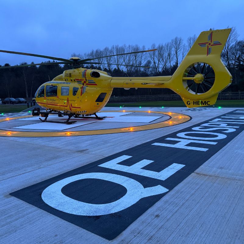 New helipad funded by the HELP Appeal marks journey to new hospital