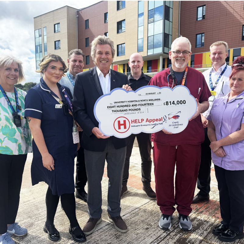 UHNM receives HELP Appeal donation to enhance helipad safety